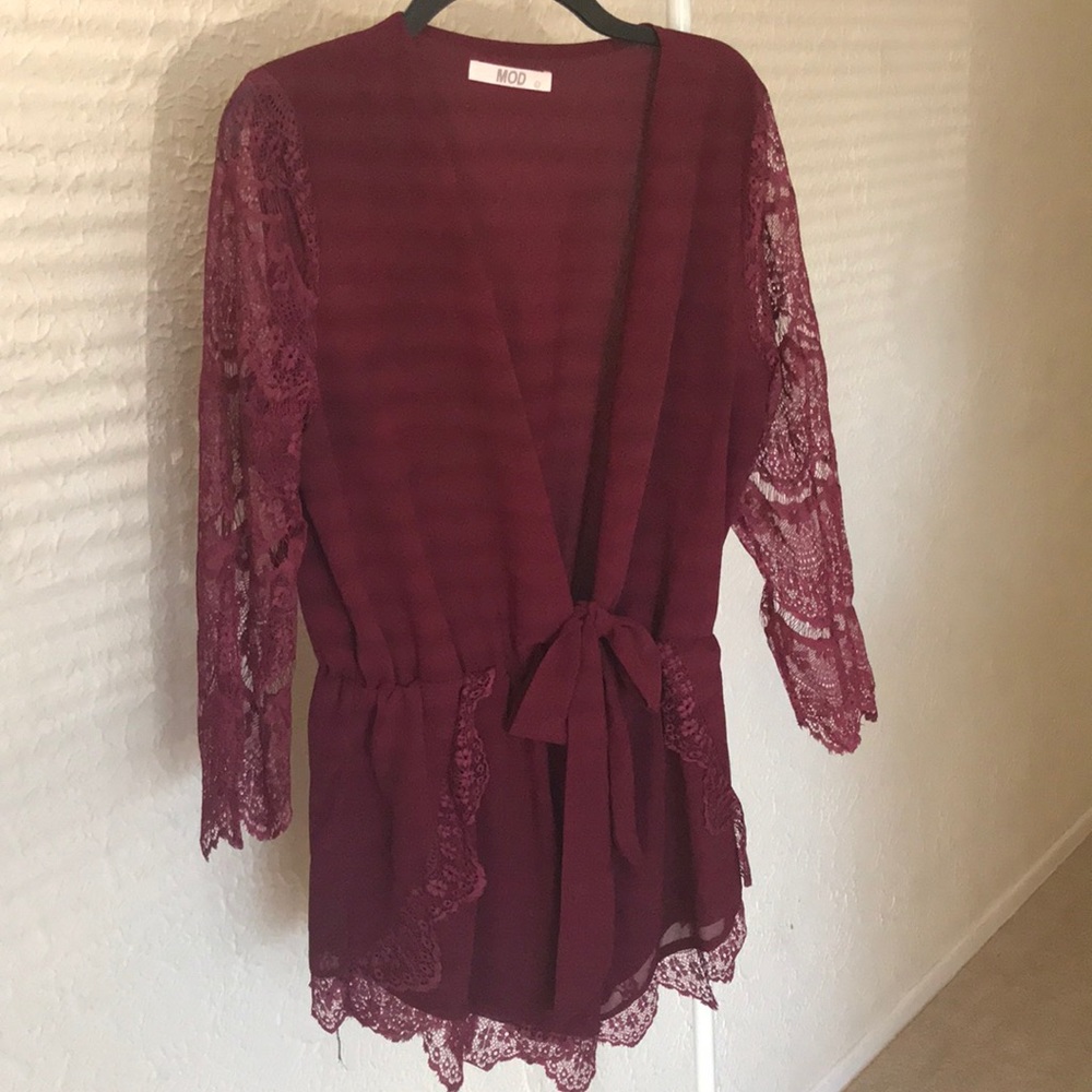 Mod Wine Colored Romper